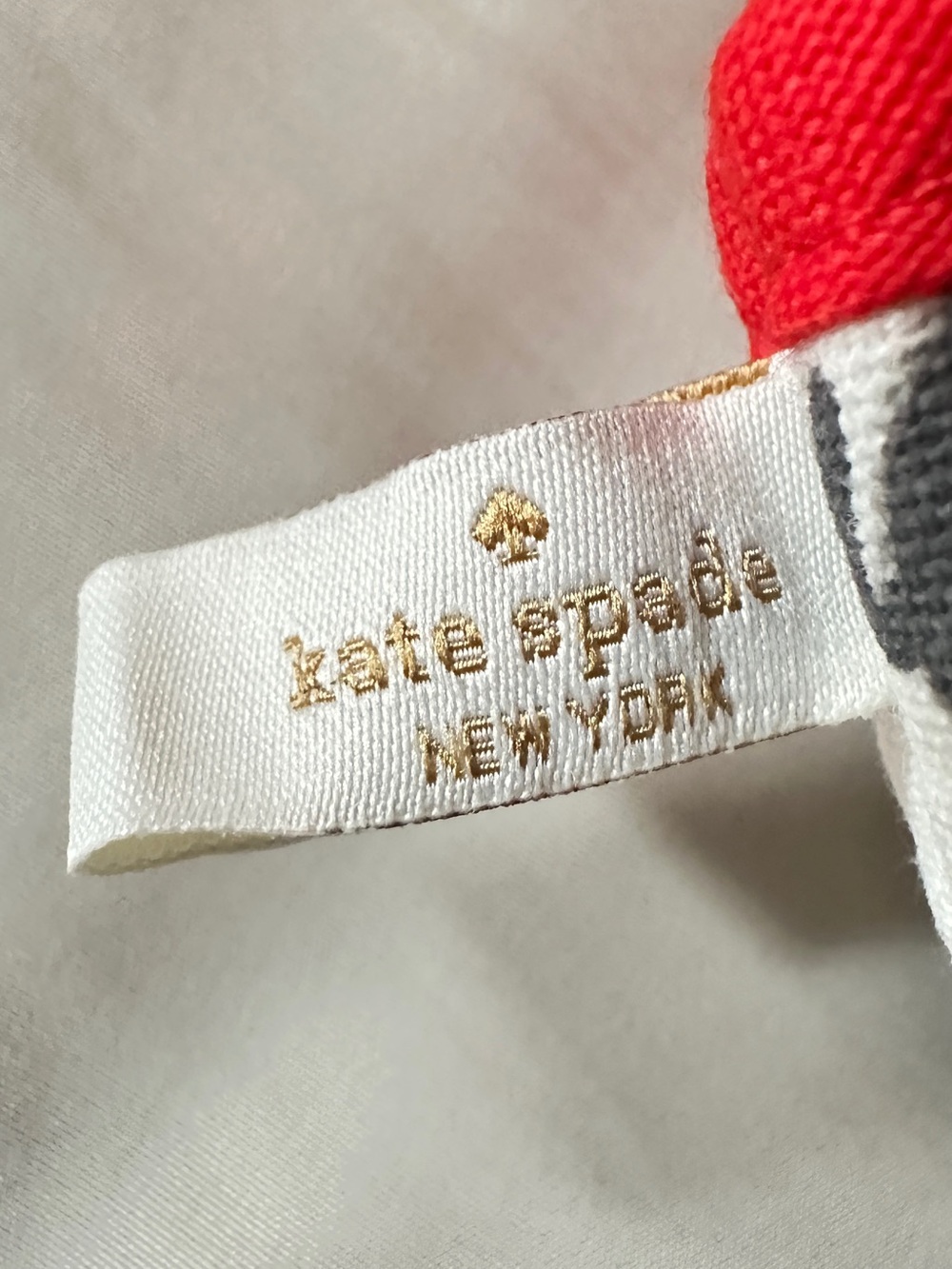 kate spade White Oven Mitt with Red & Blue Coffee Script - Picture 3 of 3